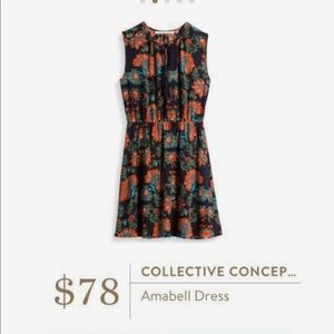 Collective Concepts Navy Floral Amabell Dress - S